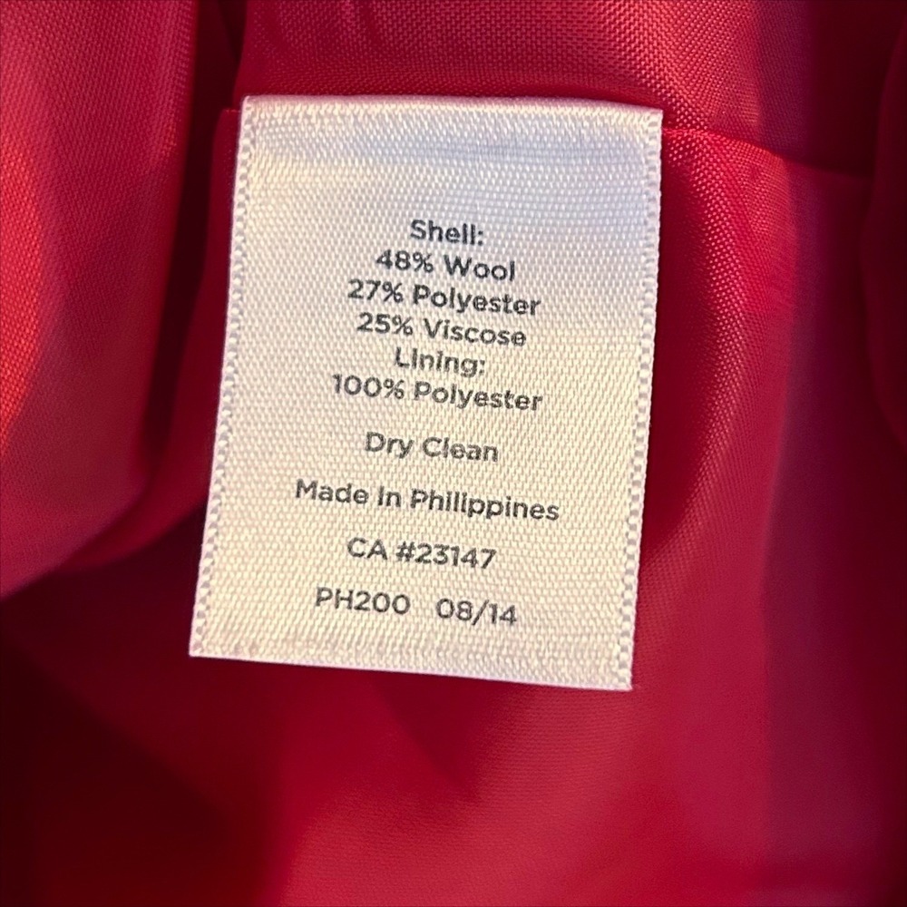 Talbots Wool Blend Mini Skirt 12P Petite Red A-Line Preppy Classic Old Money - Picture 7 of 8
